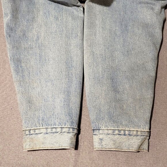 Levi's Relaxed Jacket Mens Adult XL Cream Sherpa Fleece Blue Denim Arms Trucker - Picture 6 of 16